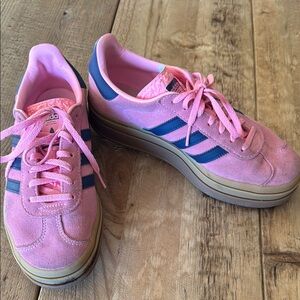 Adidas Pink Gazelle platforms